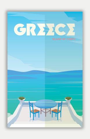 Greece Travel Poster - 11" x 17" Poster