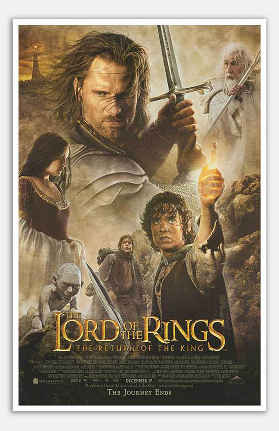 The Lord Of The Rings: The Return Of The King One Sheet Movie Poster - Glossy Wall Art With Adhesive Mounts
