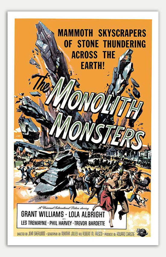 11 monsters movie The Monolith Monsters (1957) 11x17 Movie Poster