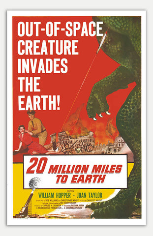 20 Million Miles to earth - 11" x 17"  Movie Poster