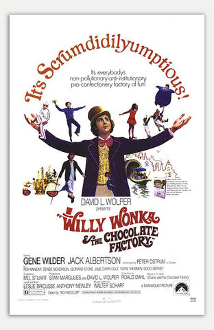 Willy Wonka and The Chocolate Factory - 11" x 17"  Movie Poster