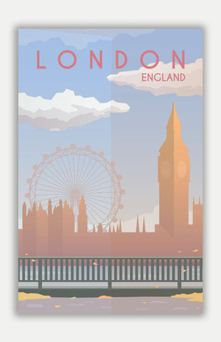 London Travel Poster - 11" x 17" Poster