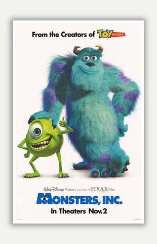 Monsters, Inc - 11" x 17" Movie Poster