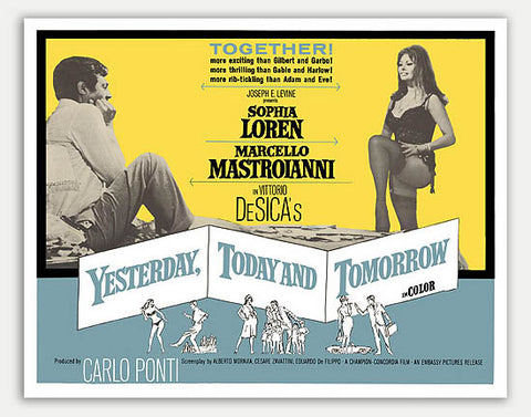 Yesterday, Today and Tomorrow - 17" x 11"  Movie Poster