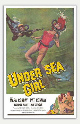 Undersea Girl - 11" x 17"  Movie Poster