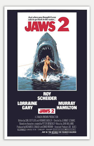 Jaws 2 - 11" x 17"  Movie Poster