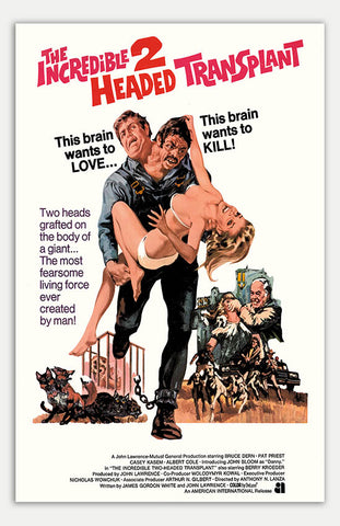 Incredible 2 Headed Transplant - 11" x 17"  Movie Poster