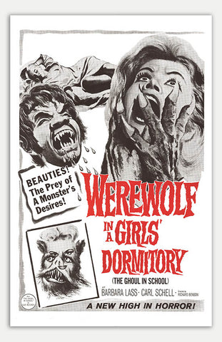 Werewolf in a Girls' Dormitory - 11" x 17"  Movie Poster