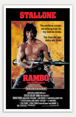 Rambo: First Blood Part 2 - 11" x 17"  Movie Poster