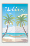 Maldives Travel Poster - 11" x 17" Poster