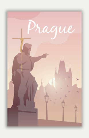 Prague Travel Poster - 11" x 17" Poster