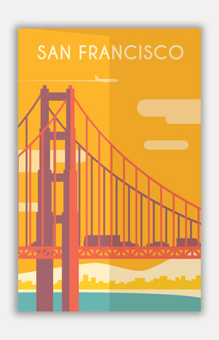San Francisco Travel Poster - 11" x 17" Poster