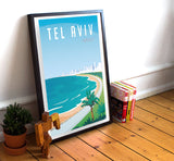Tel Aviv Travel Poster - 11" x 17" Poster